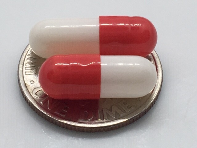 Red/White Size 2 Empty Gelatin Capsules also known as Gelcaps