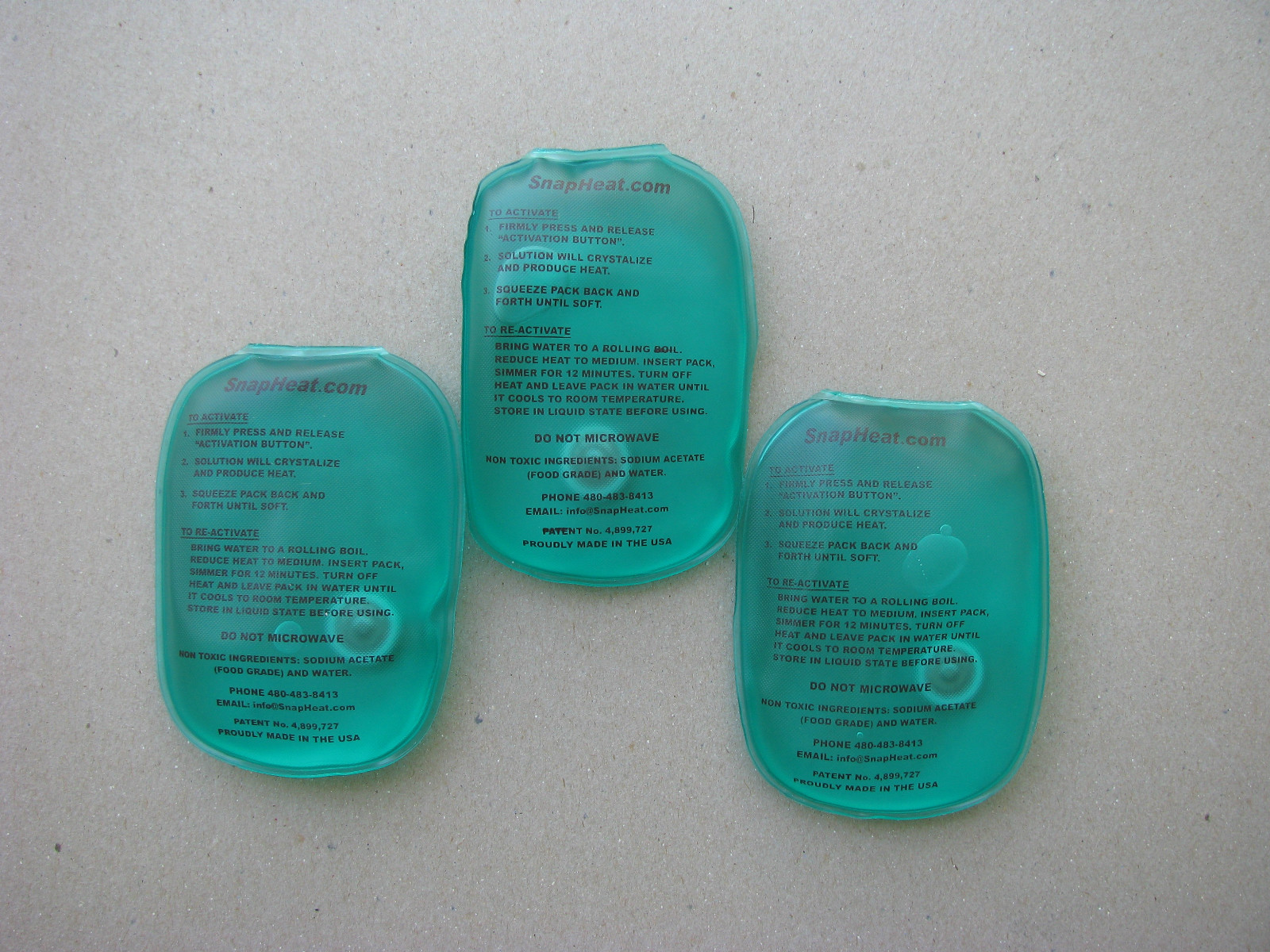 Portable Instant Reusable Hand Warmers by SnapHeat.com PROUDLY MADE IN THE USA