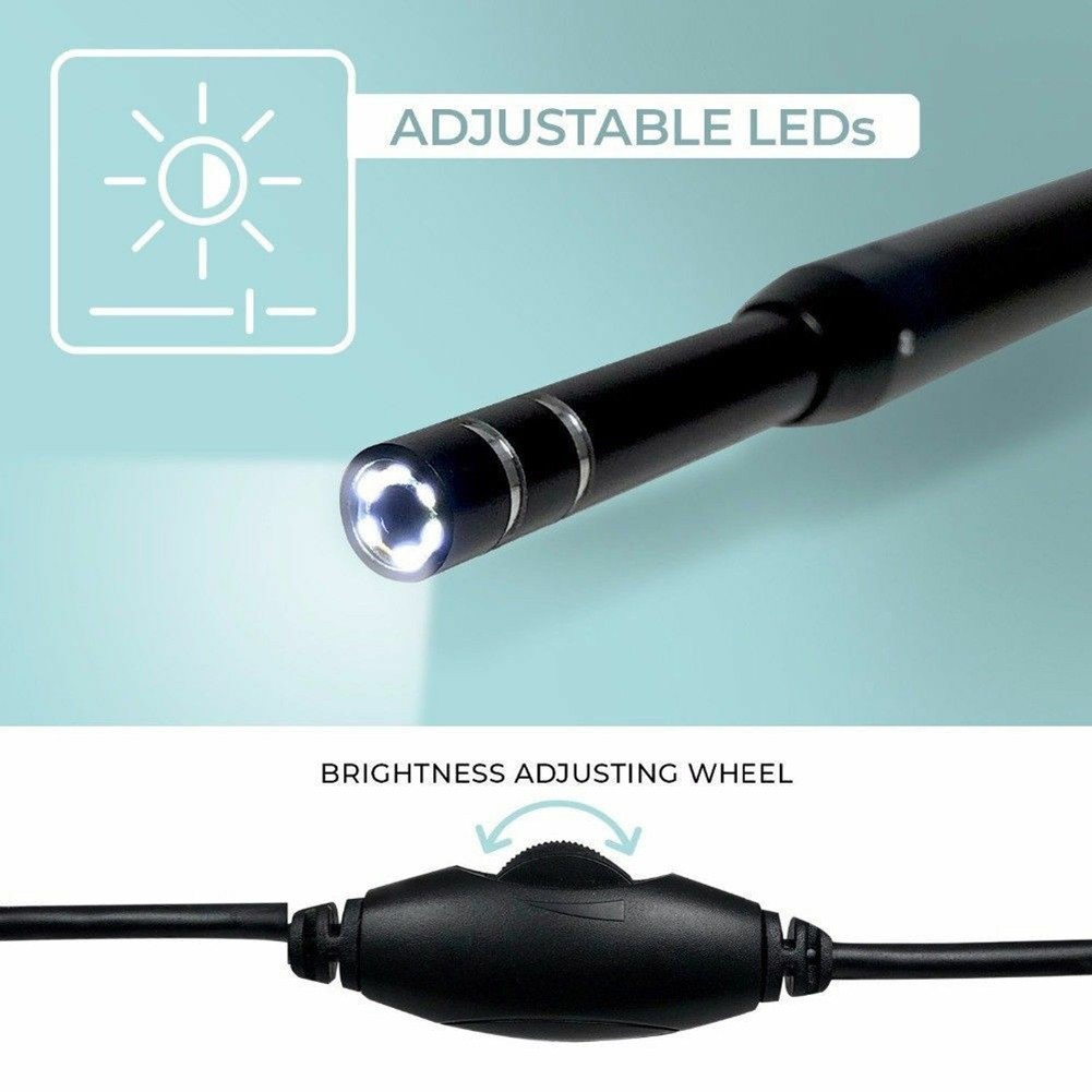 LED Ear Cleaning Endoscope USB 5.5mm Visual Earpick HD Pen Camera Spoon Otoscope