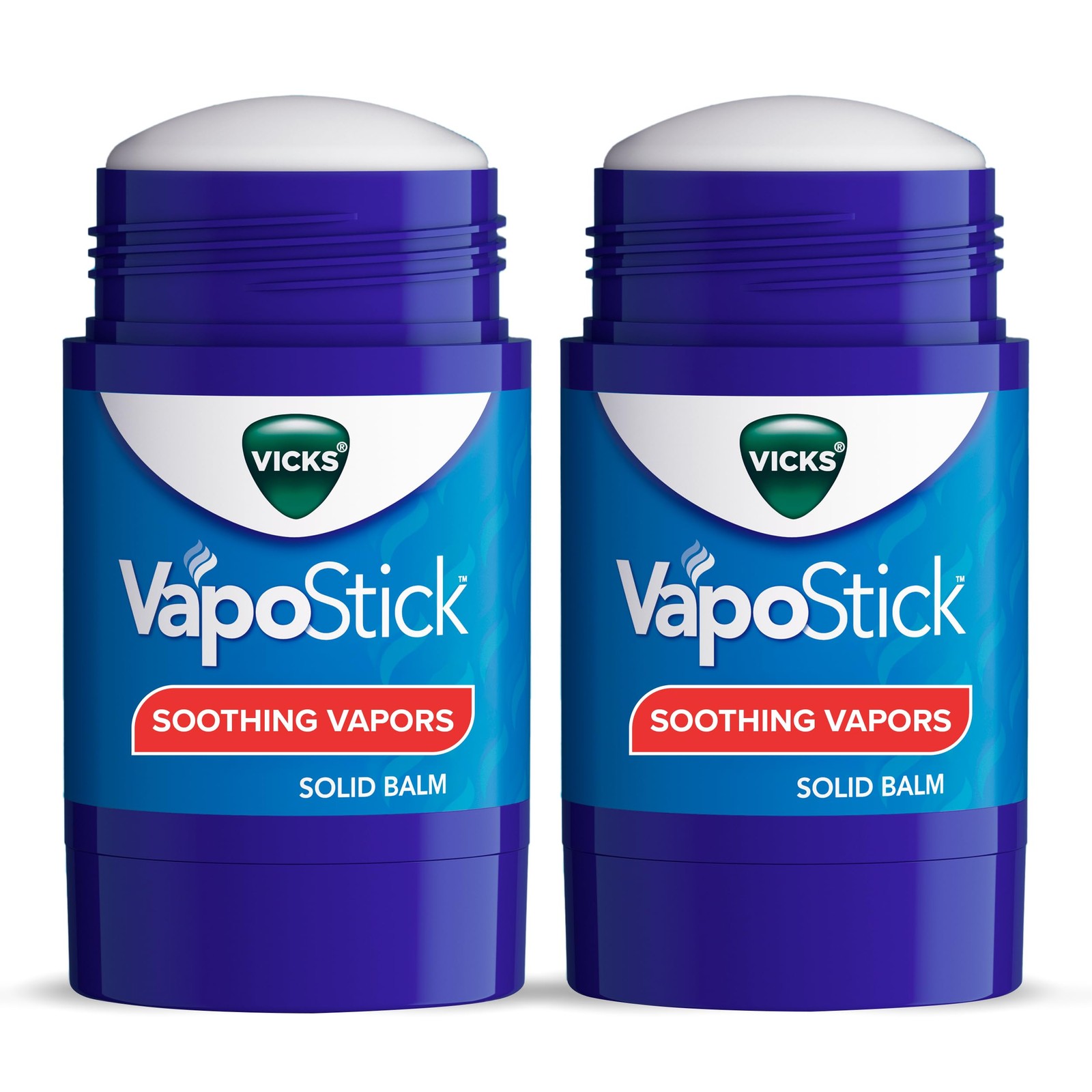 Solid Balm VapoStick 1.25oz Pack of 2 Clear Non Medicated Vicks Lightweight
