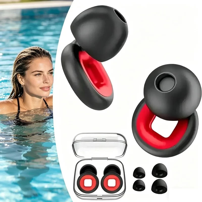 25dB Noise Reduction Earplugs Memory Foam Silicone Sleep Swim Travel Earbuds