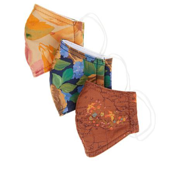 LOT OF 3 Patricia Nash 3 pack Reusable 4-Layer Printed Face (9-Masks) Washable