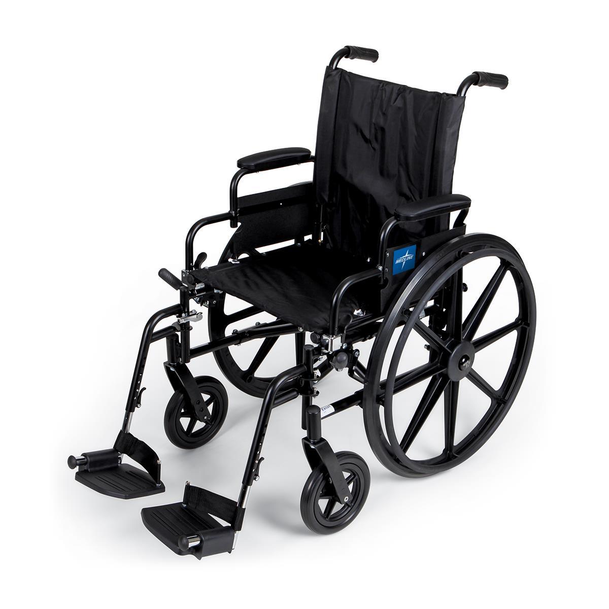 K4 Extra Wide Lightweight Wheelchair, 20″, Swing-away Legs, 350 lb Capacity