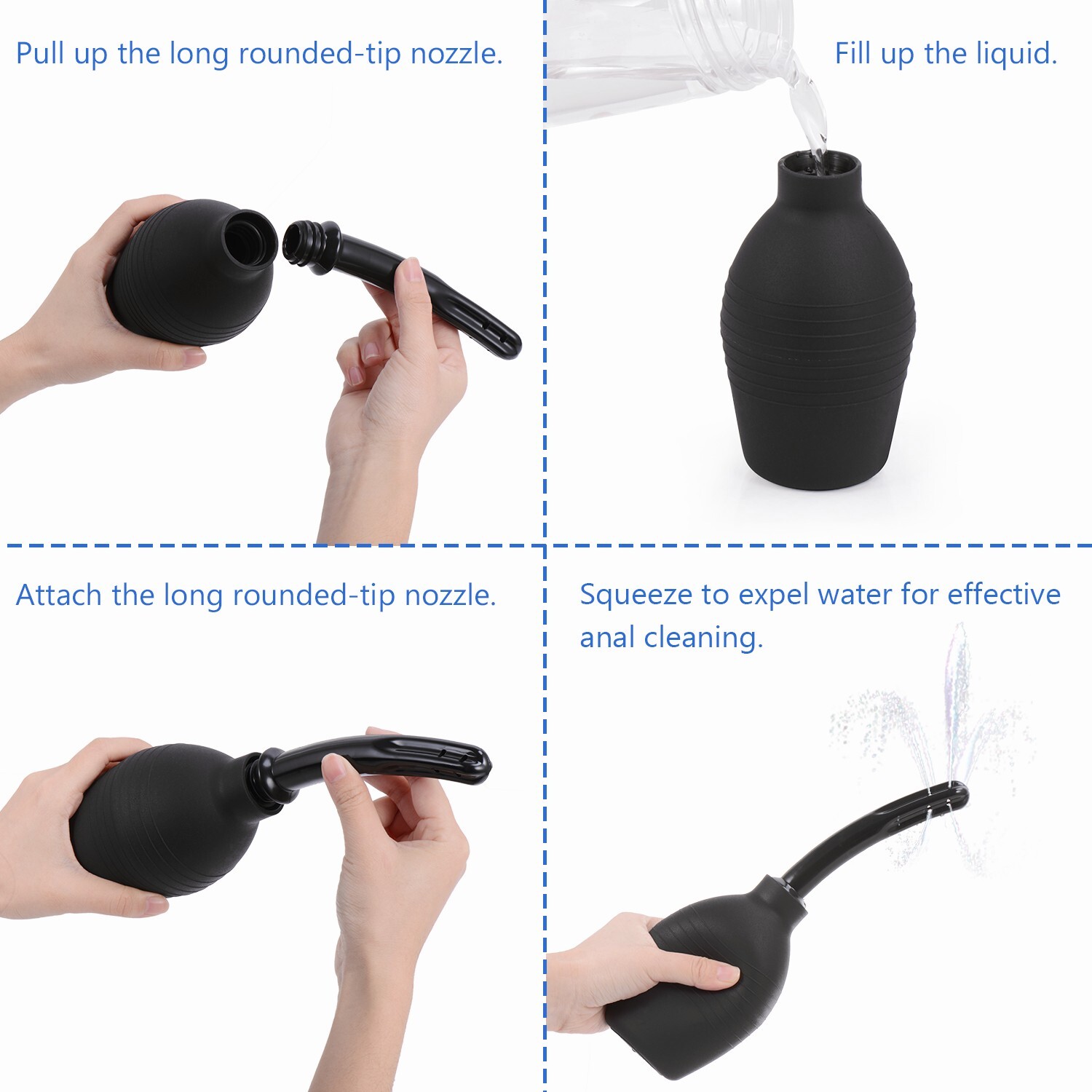 Anal Vaginal Bulb Douche Enema Irrigation Colonic Cleaner Rectal Syringe Kit