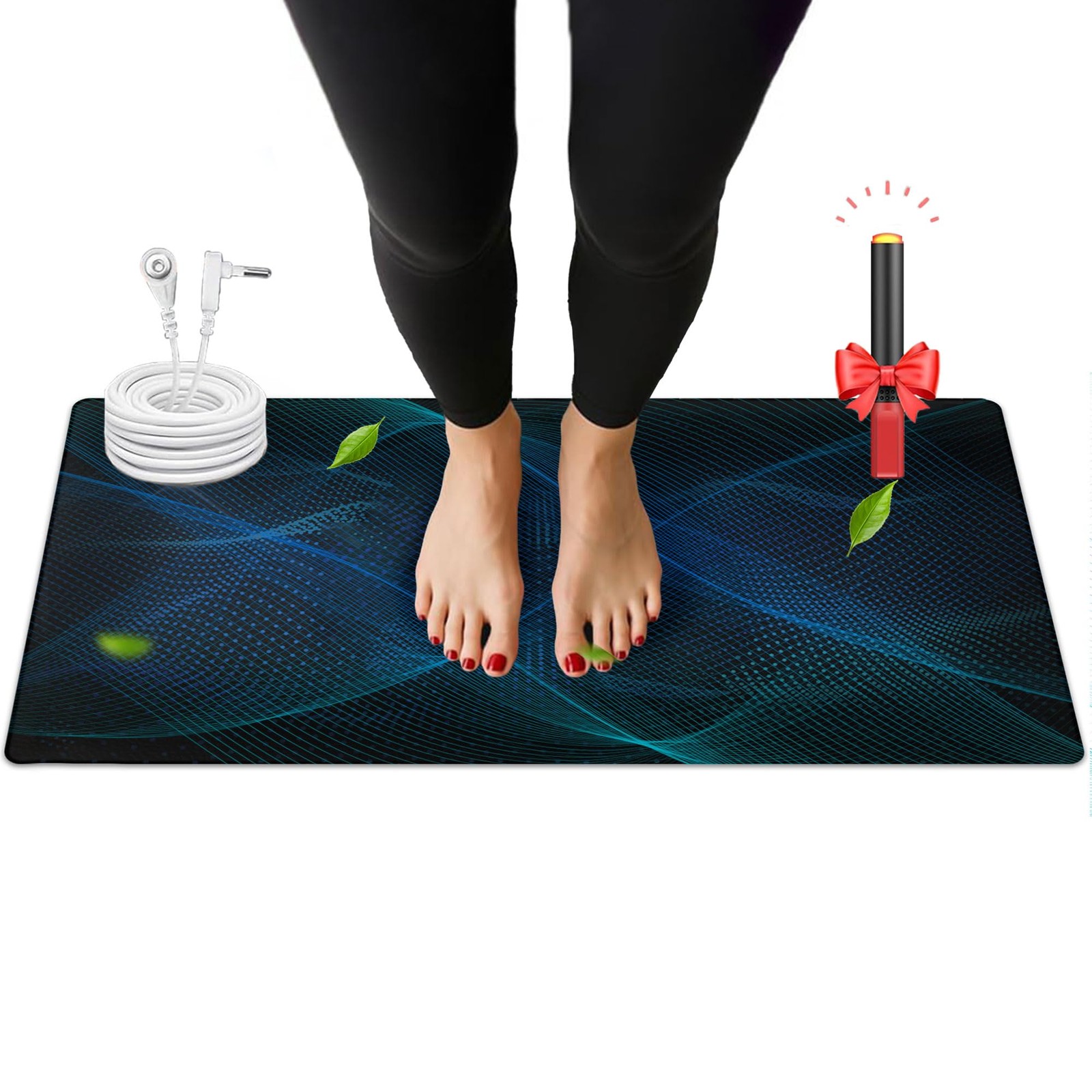 ATE Health Grounding Mat for Bed,Grounding Pad 26.8×10 Inch, Black