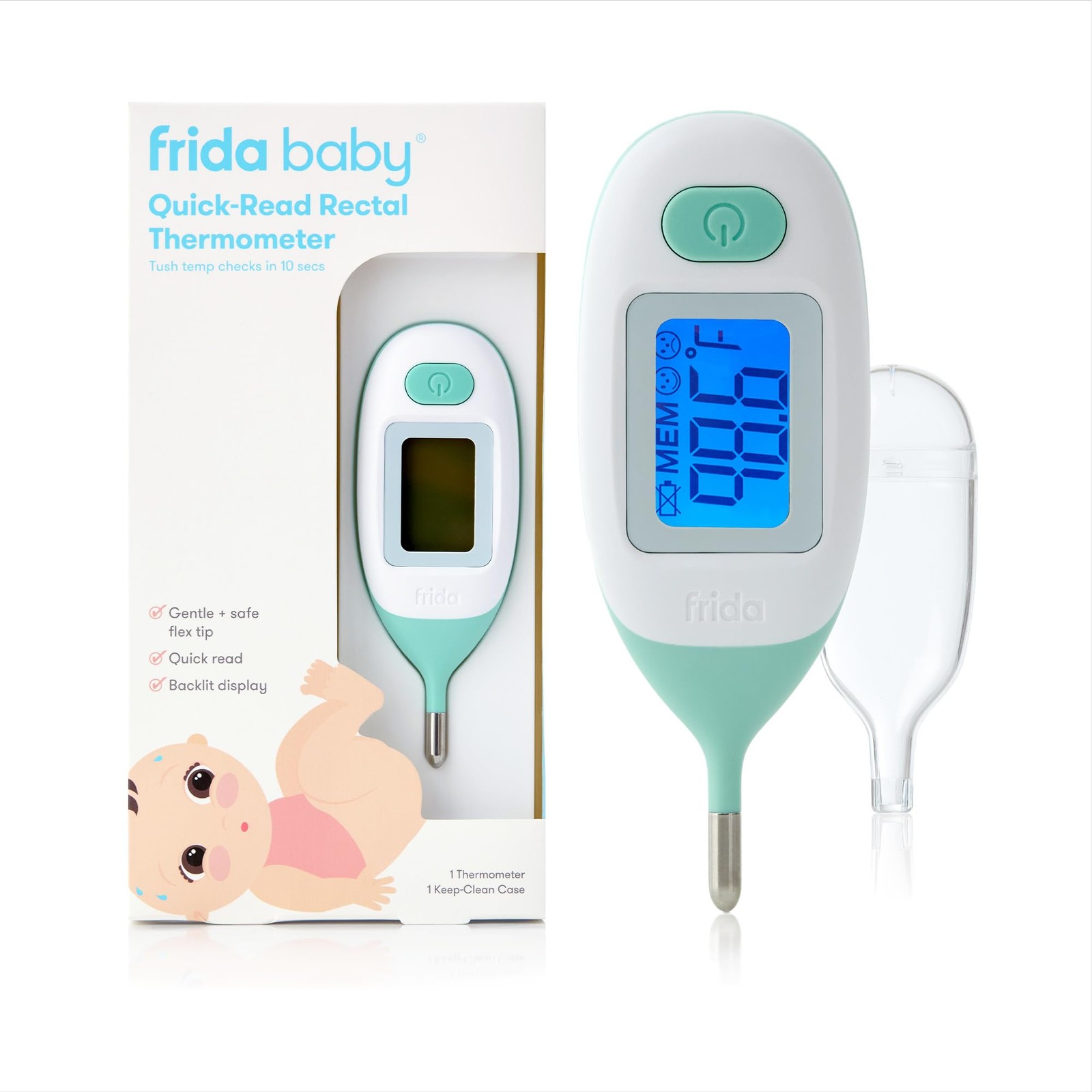 Digital Rectal Thermometer Babies Newborns Water Resistant Memory Frida Baby