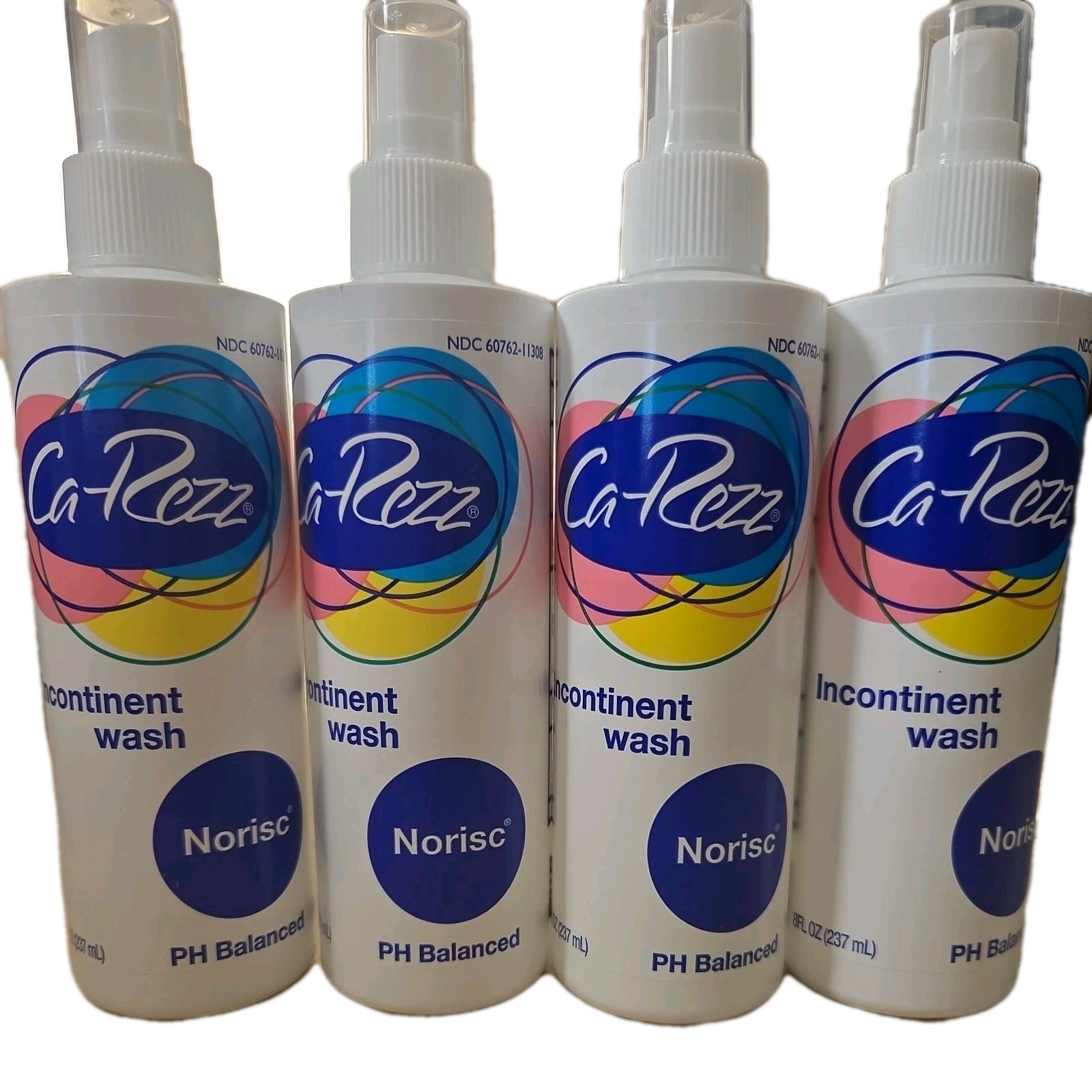 4- Ca-Rezz® No Rinse Gentle Incontinent Wash Antibacterial Spray 11308 8 oz each