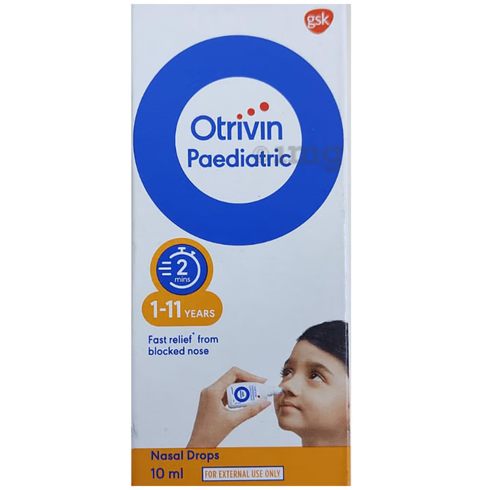 3 x Otrivin Paediatric Children Nasal Spray 0.05% Congestion, Blocked Nose 10ml