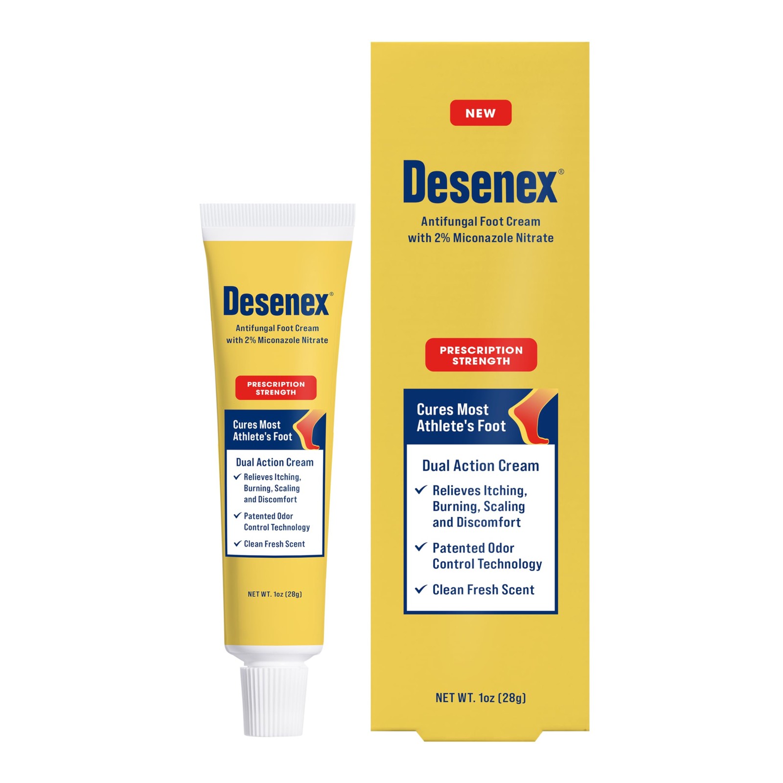 Anti Fungal Foot Cream 2% Miconazole Nitrate 1oz White Fresh Scent Desenex