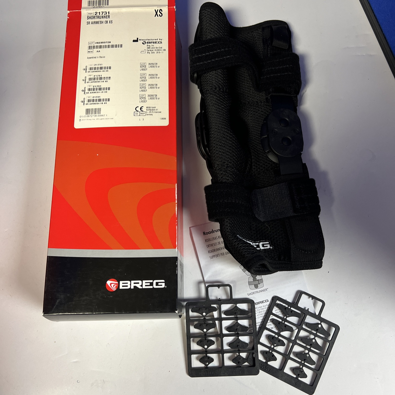 Breg ShortRunner Knee Brace 21731 SR Airmesh OB XS Extra Small
