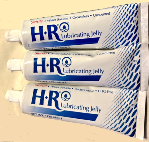 H-R Lubricating Jelly 113g (4oz) Lot of 3 Tubes Sterile Water-Soluble Exp. 2029