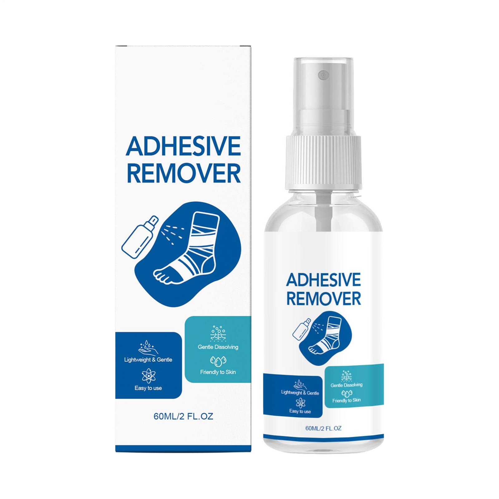 Adhesive Remover for Skin 60ML Plaster Removal Liquid Skin Tape Remover