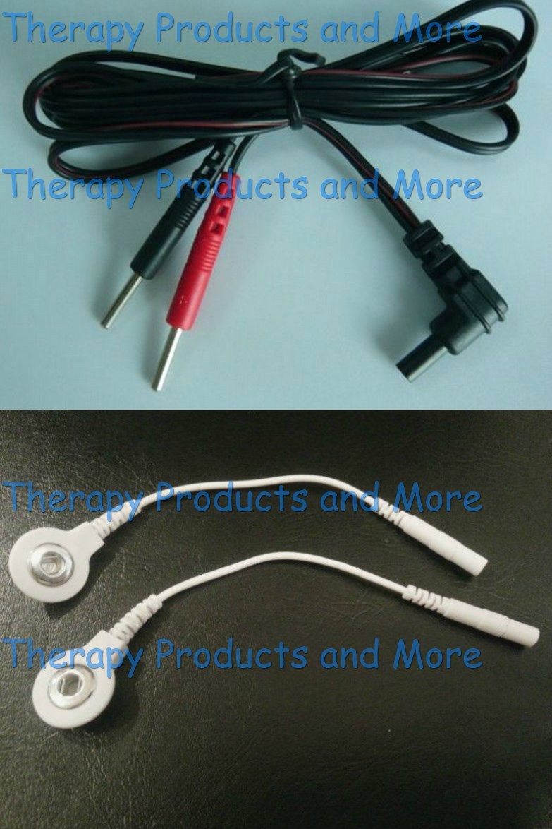 Electrode Massage Cables for iReliev ET-7070-Use Snap OR Pin Electrodes Pads!