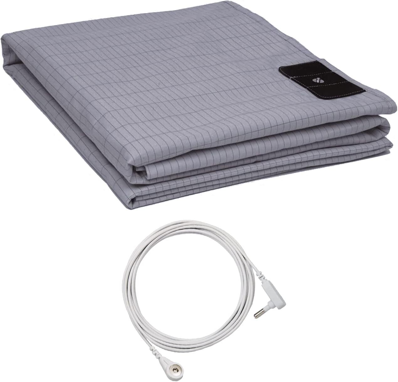 NIULAFR 1Pc Grounding Sheets with Silver Fiber & Organic Cotton – 35*90, 灰色