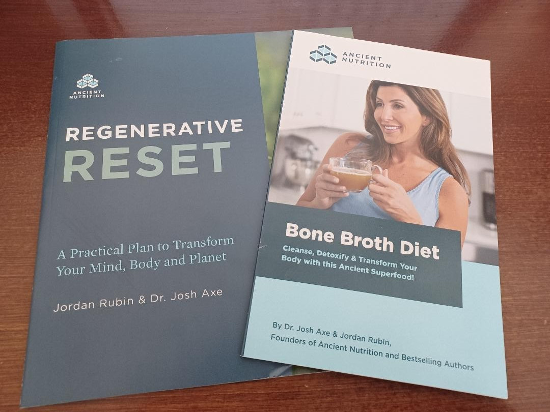 ANCIENT NUTRITION 2 BOOK SET: Bone Broth Diet NEW/Recipes & Regenerative Reset