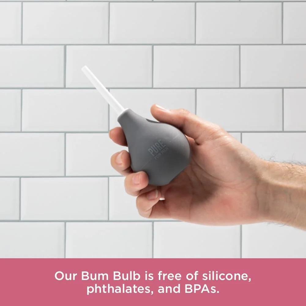 Pure for Men Bum Bulb | Anal Douche Kit with Detachable Tip | Reusable Enema, Ea