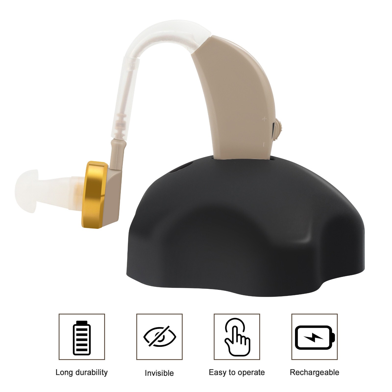 🎁2Pcs Rechargeable Digital Hearing Aids Behind the Ear Sound Voice Amplifier