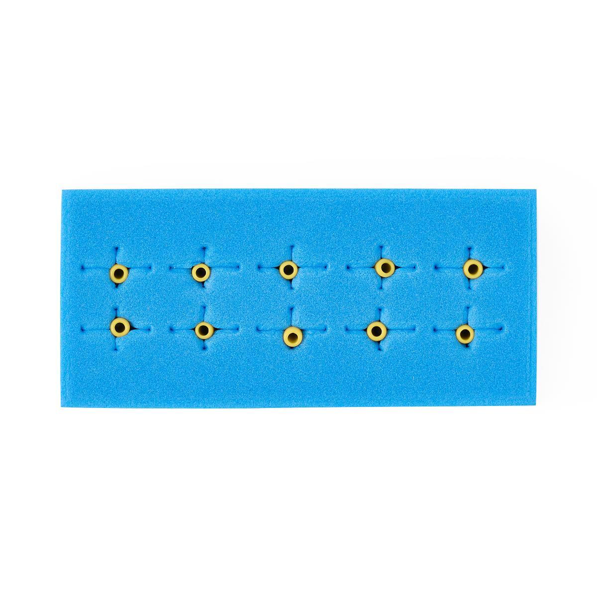 Suture Boot, Yellow Boots in Blue Foam