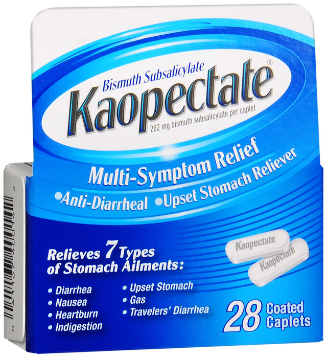 KAOPECTATE CAPLET 28CT bismuth subsalicylate ORAL TABLET 262 MG