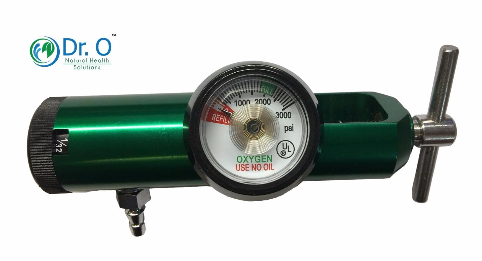 Low Flow Oxygen Regulator 0 – 1/32 to 4 Lpm CGA 870 for Medical Oxygen Tank