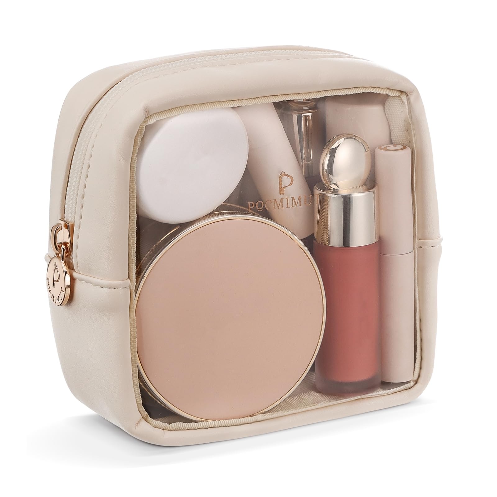 Pocmimut Clear Makeup Bag,Easy to Find Mini Makeup Bag for Purse,Travel Makeup B
