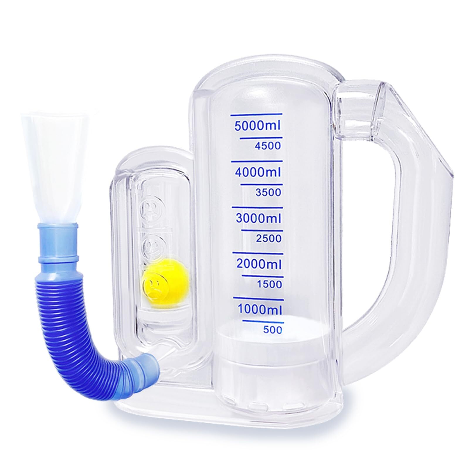 5000ml Lung Capacity Monitor with Flow Rate Indicator for Breathing Exercises