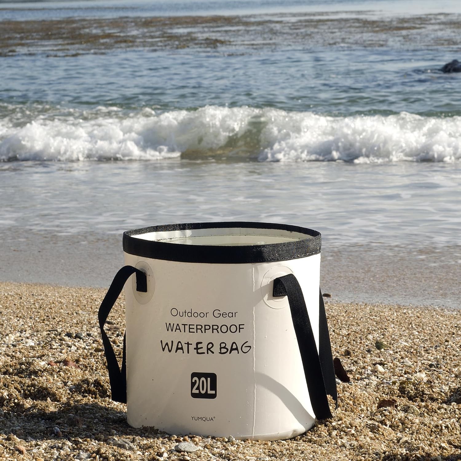 YUMQUA Collapsible Bucket 5 Gallon, Multifunctional Portable Folding White