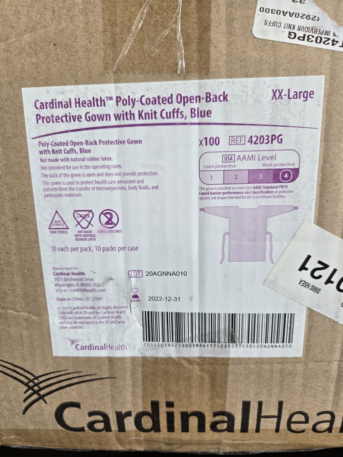 POLY-COATED OPEN-BACK PROTETIVE GOWN