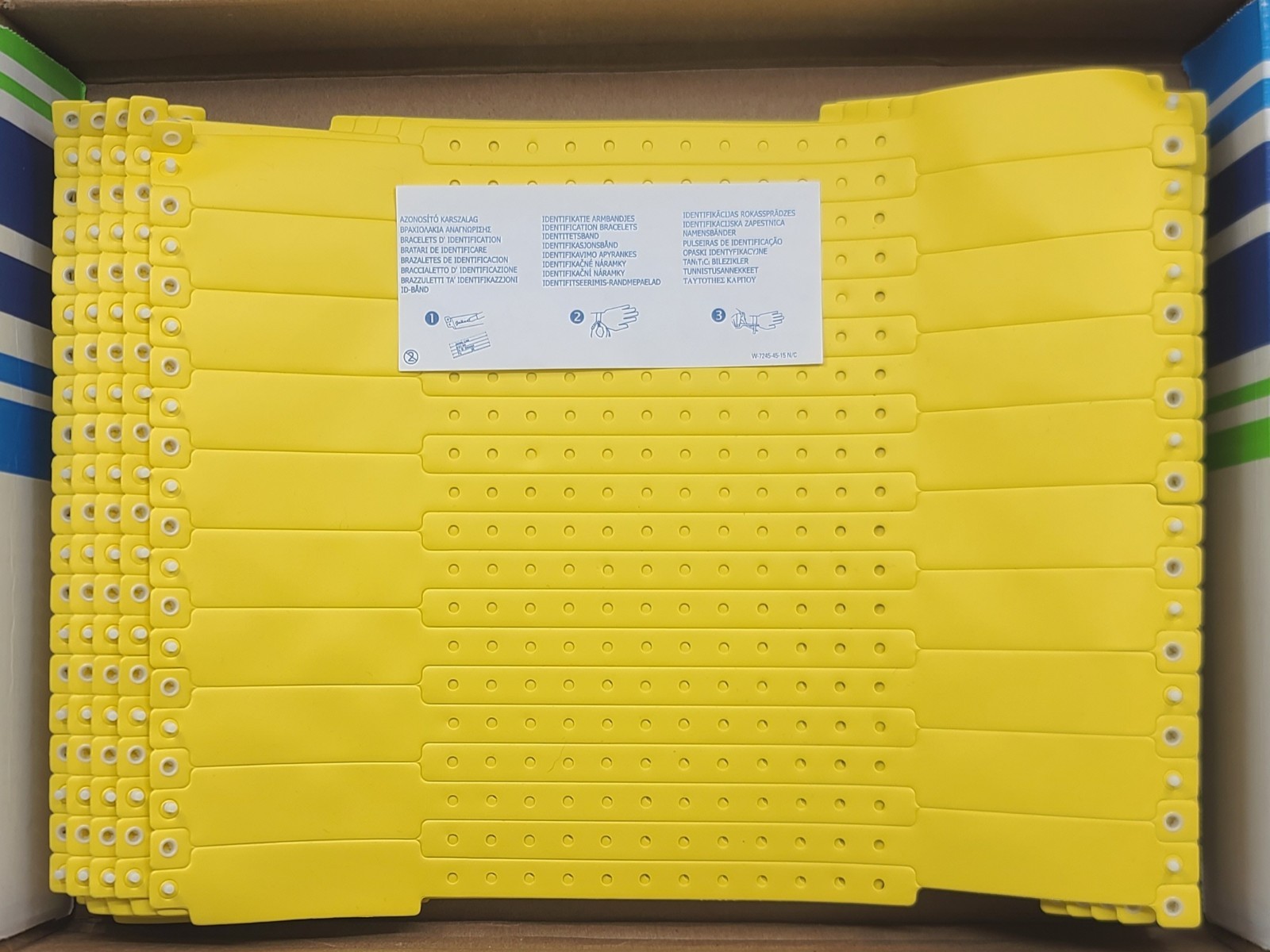 PDC A Brady Business Speedi-Band Adult Write-on Bracelets, Yellow – 500 Ct.