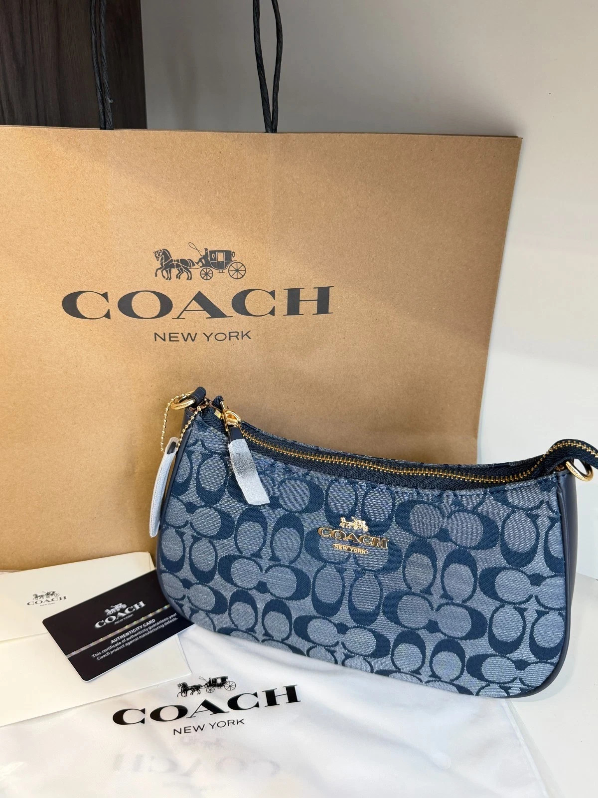 COACH Teri Shoulder Bag – Signature Chambray CH139 Outlet free fast shipping