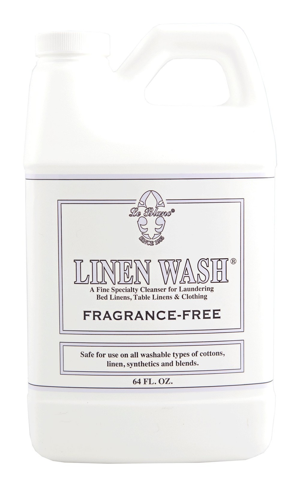 Linen Wash Fragrance Free 64 FL. OZ Pack of 1 Le Blanc