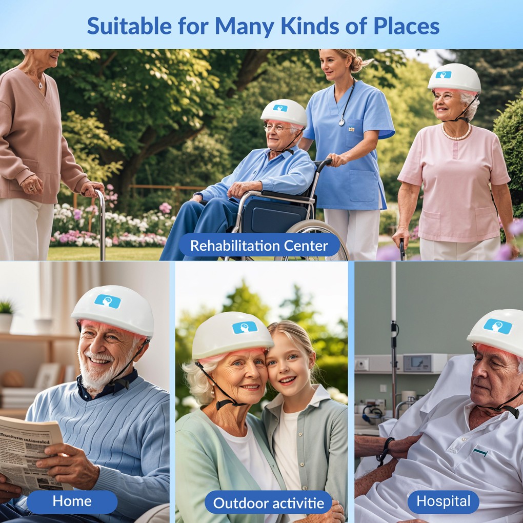810nm NIR Photobiomodulation Brain Helmet for Depression Anxiety Insomnia Stroke