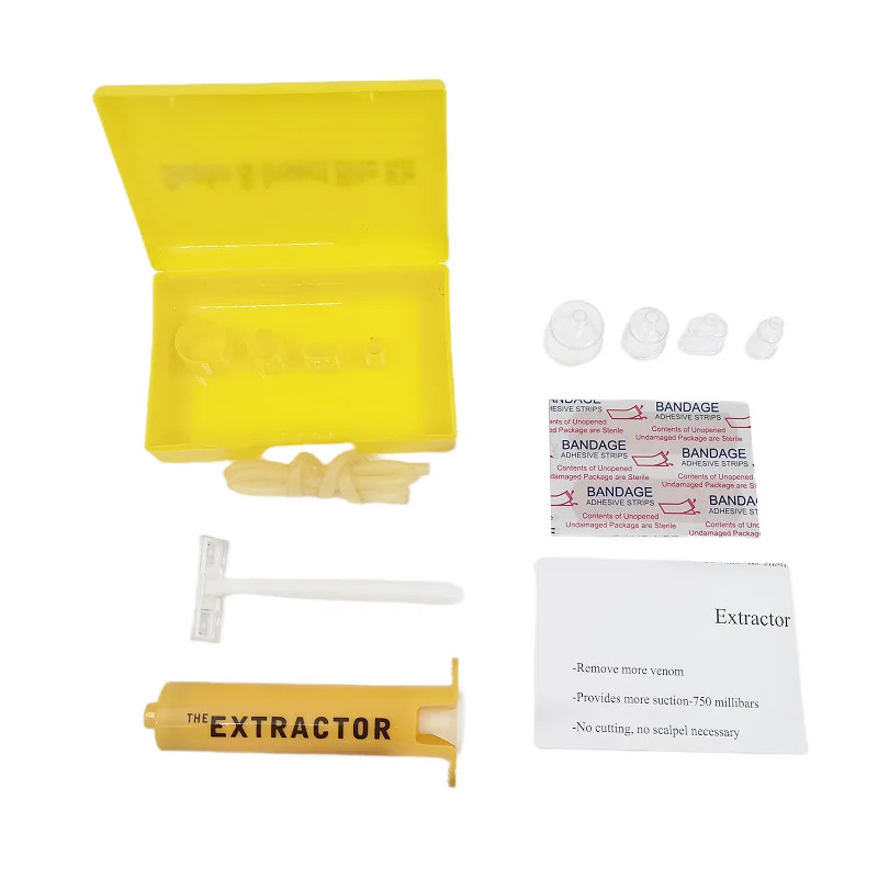 Insect Sting Snake Bite Extractor Kit Pump First Aid for Hiking Backpack Camp US
