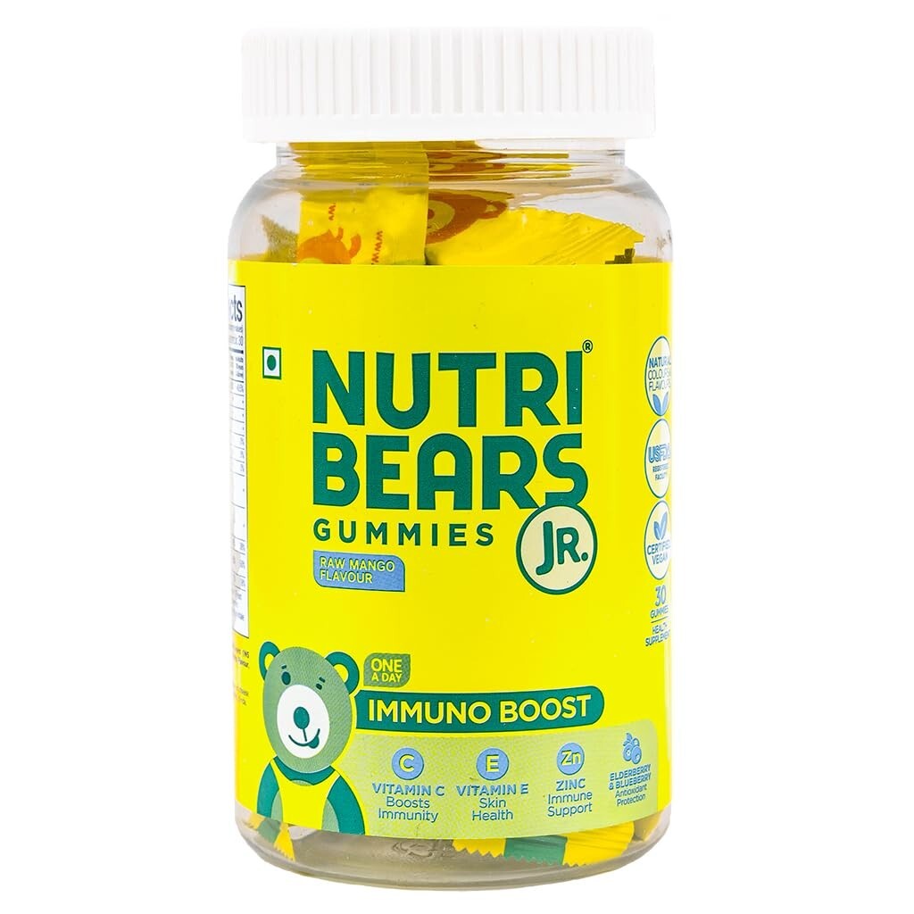 NutriBears Immuno Boost Immunity Gummies for Kids and Adults, (30 Gummy Chews)