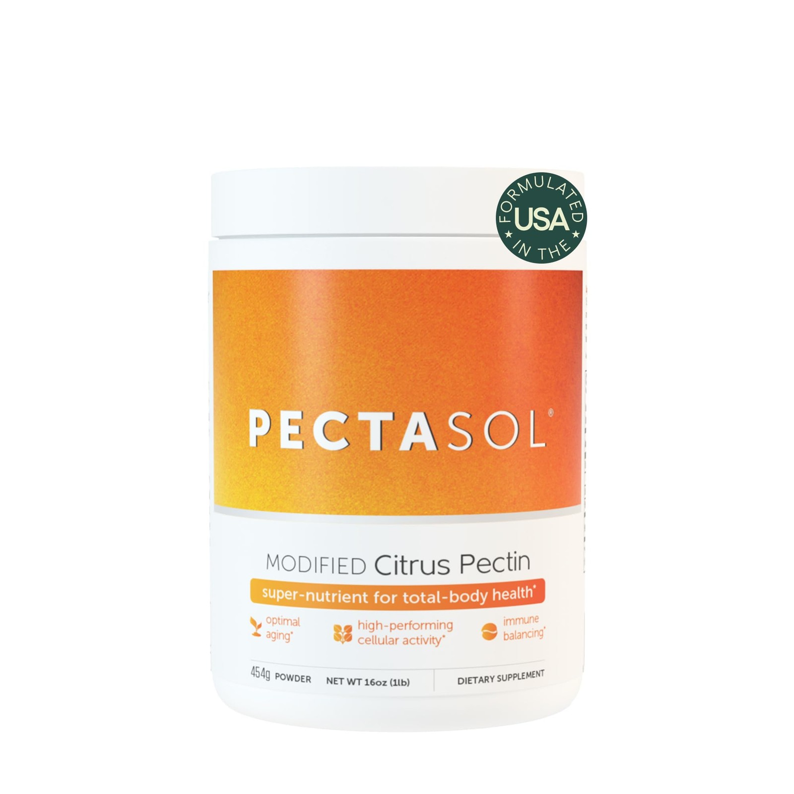 Modified Citrus Pectin Powder 454g Total Body Health Supplement PectaSol Support