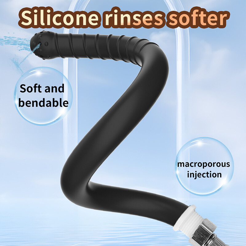 Silicone Cleaning Vaginal Anal Cleaner Shower Plug Enema Douche for Female Male