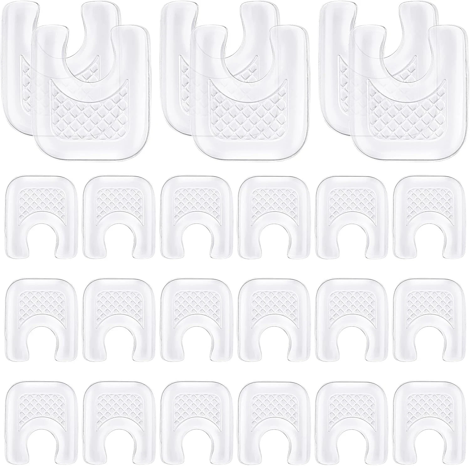 20 Pcs U-Shaped Gel Callus Pads, Self-Adhesive Waterproof Inserts, For Feet Care