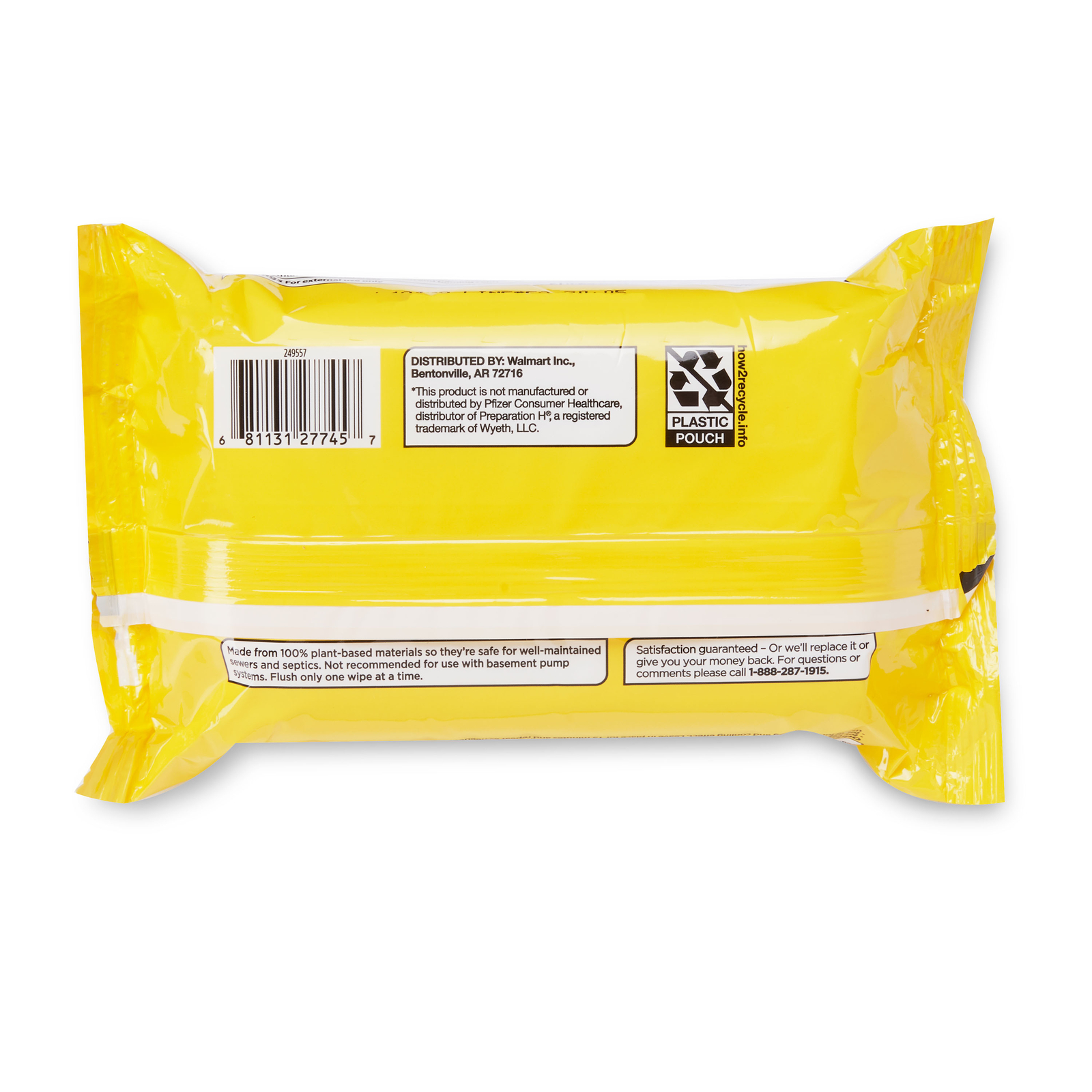 New Pack Equate Flushable Hemorrhoidal Medicated Wipes – Witch Hazel 50%, 48 Ct