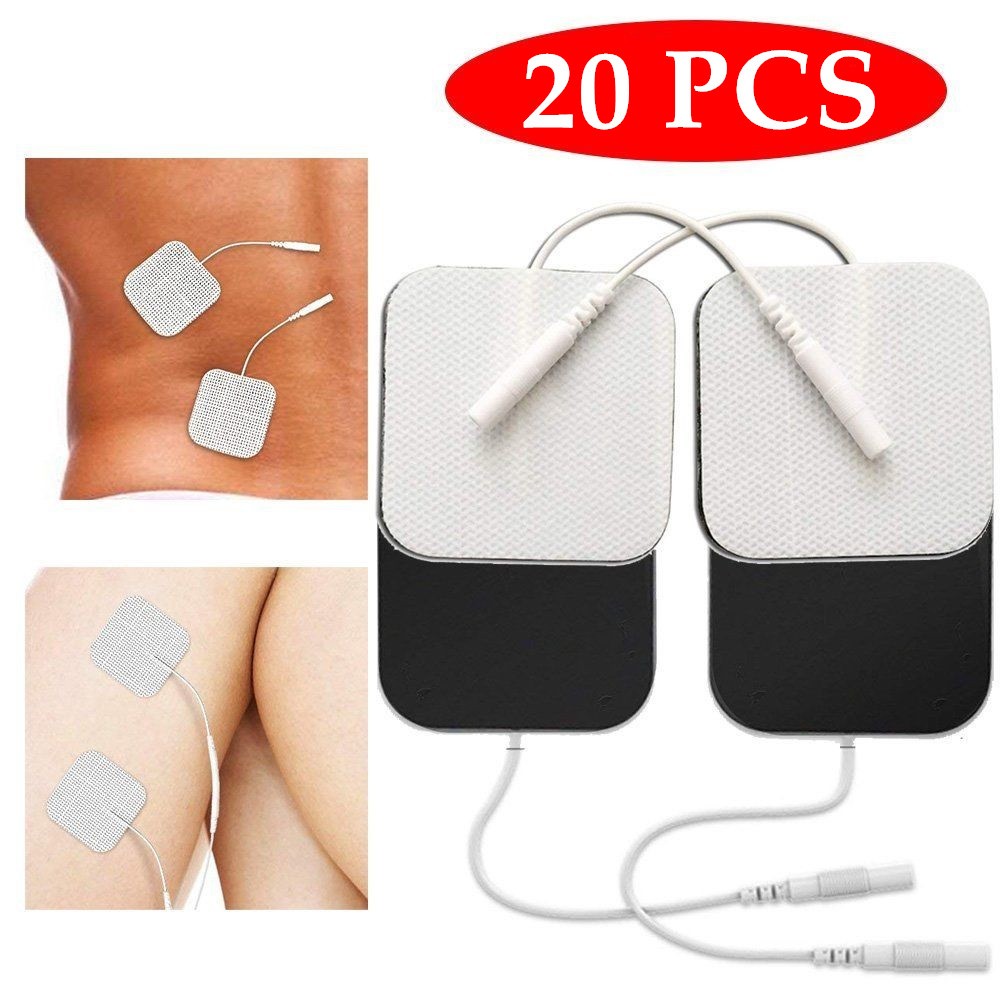 20PCS TENS machine Replacement Electrode Pads Self-Adhesive 4x4cm For Massagers