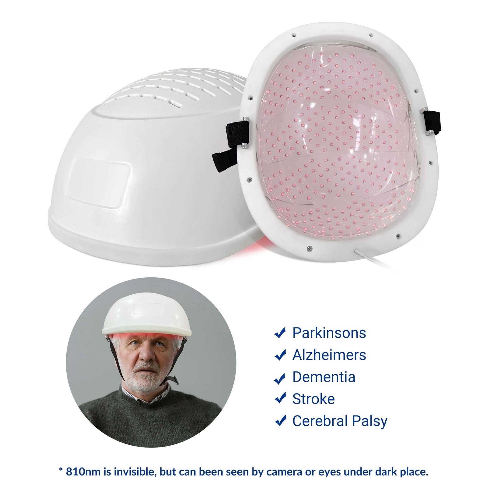 810nm Metal Mind Wellness LED Hat Brain Helmet Depression Stroke Rehabilitation