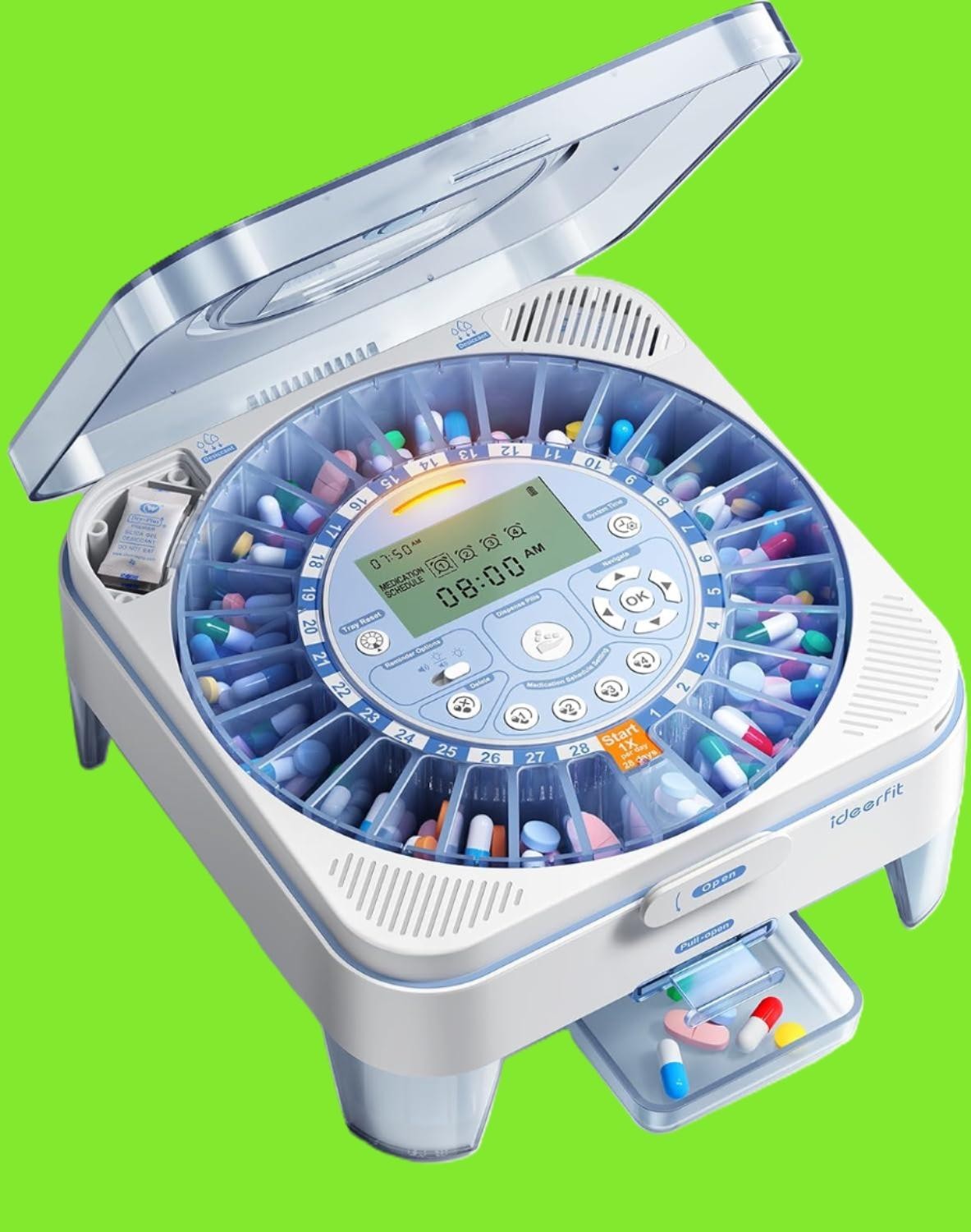 28 Day Automatic Pill Dispenser – One Daily Dispense (No APP), Sound & Light Ale