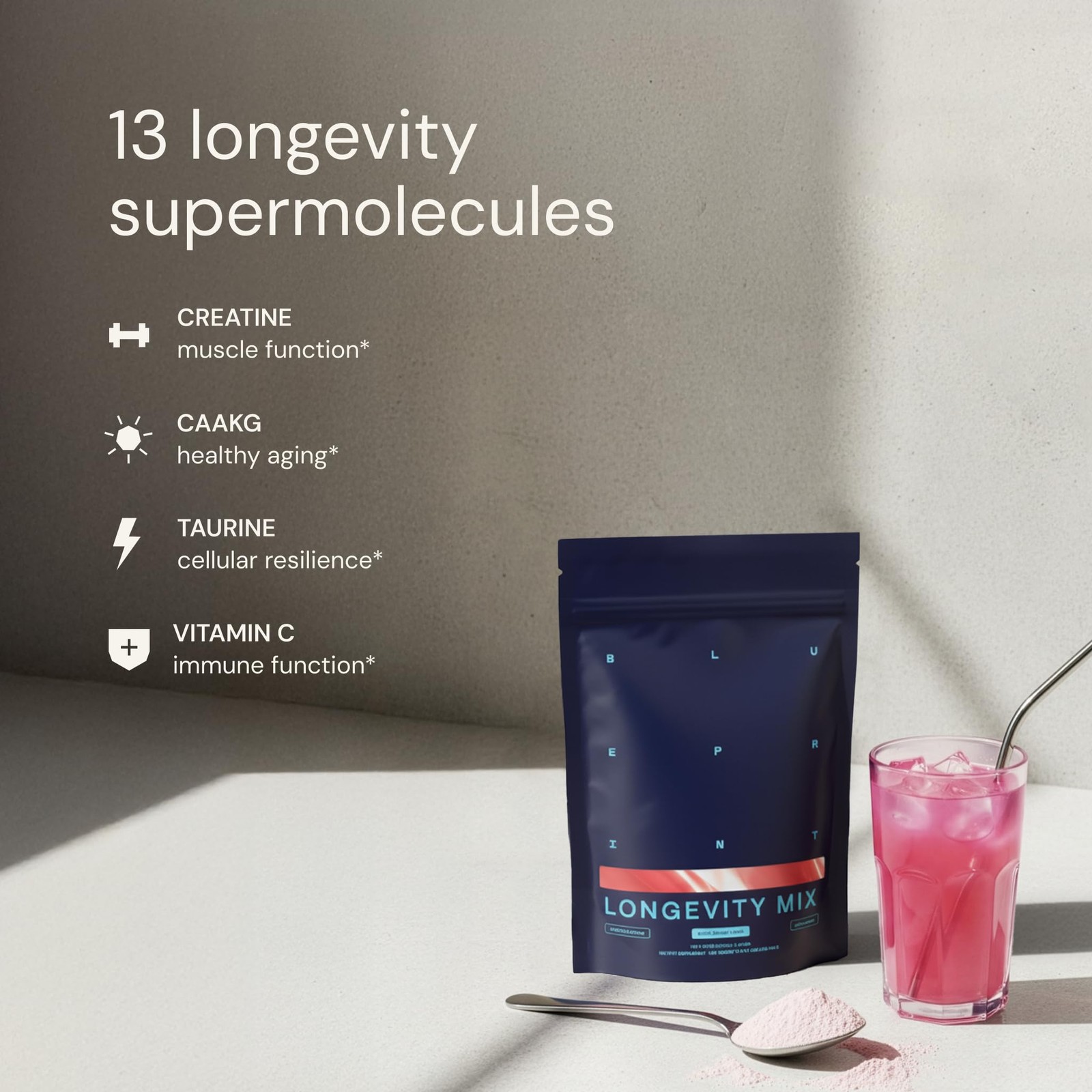 Longevity Mix Muscle Builder Recovery Supplement 30 Servings Blood Orange Bryan