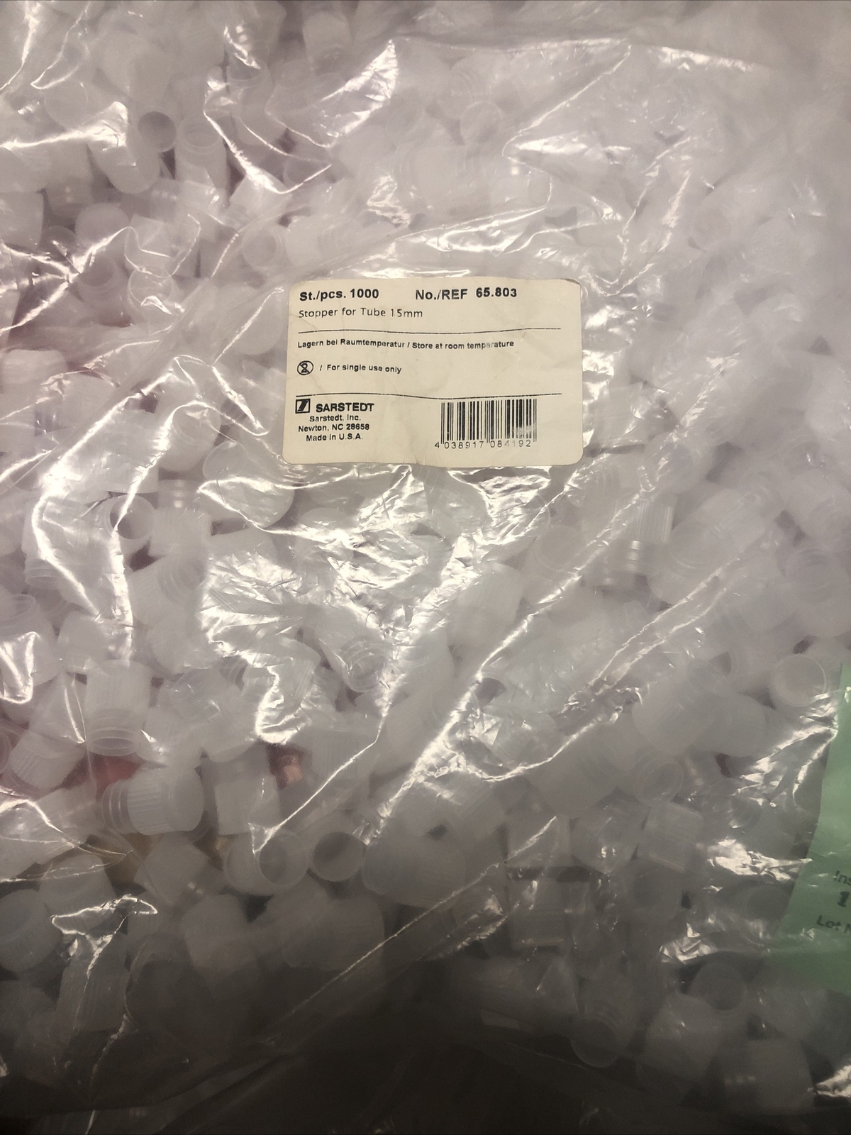 Stopper for tube 15mm/1000pcs/65803