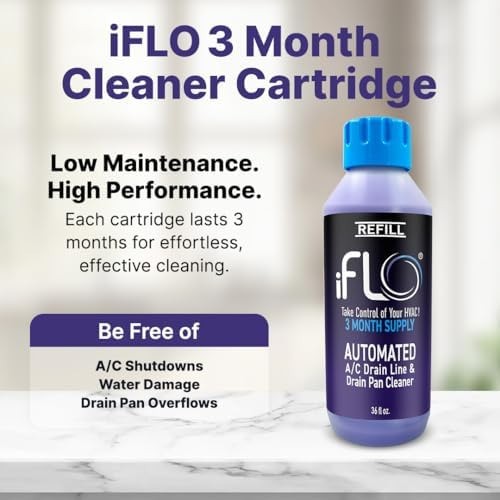 iFLO® Smart A/C Drain Line Cleaner and Drain Pan Cleaner Cartridge, Fast-Acti…