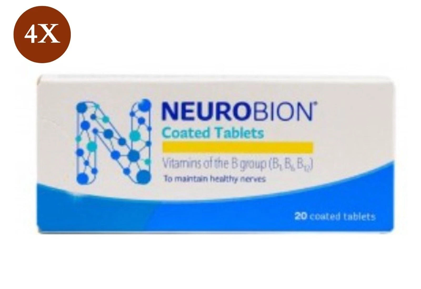 ⭐4 X Neurobion – Vitamin B1, B6, B12/Nerve Relief, 20 Tablets