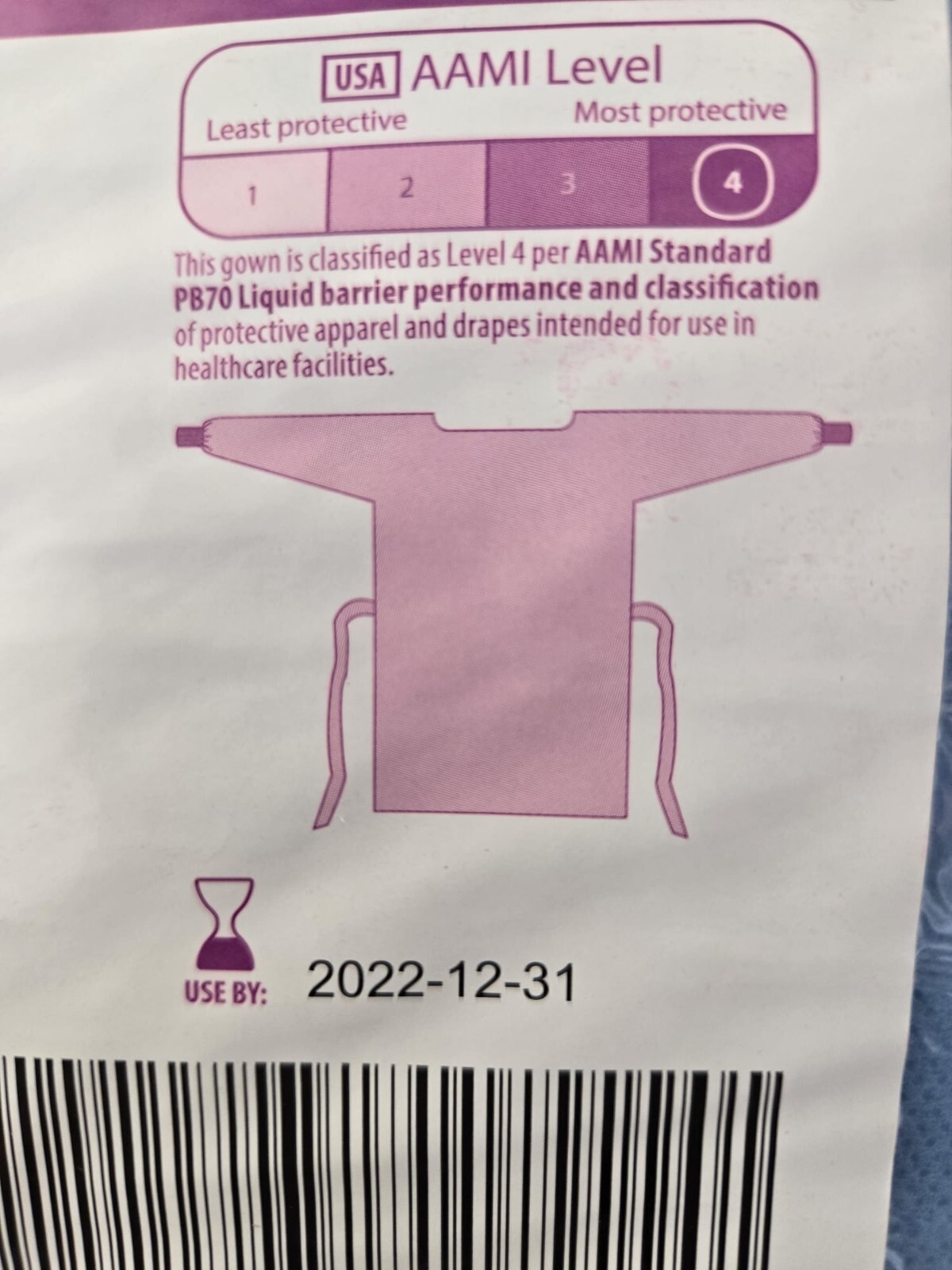POLY-COATED OPEN-BACK PROTETIVE GOWN