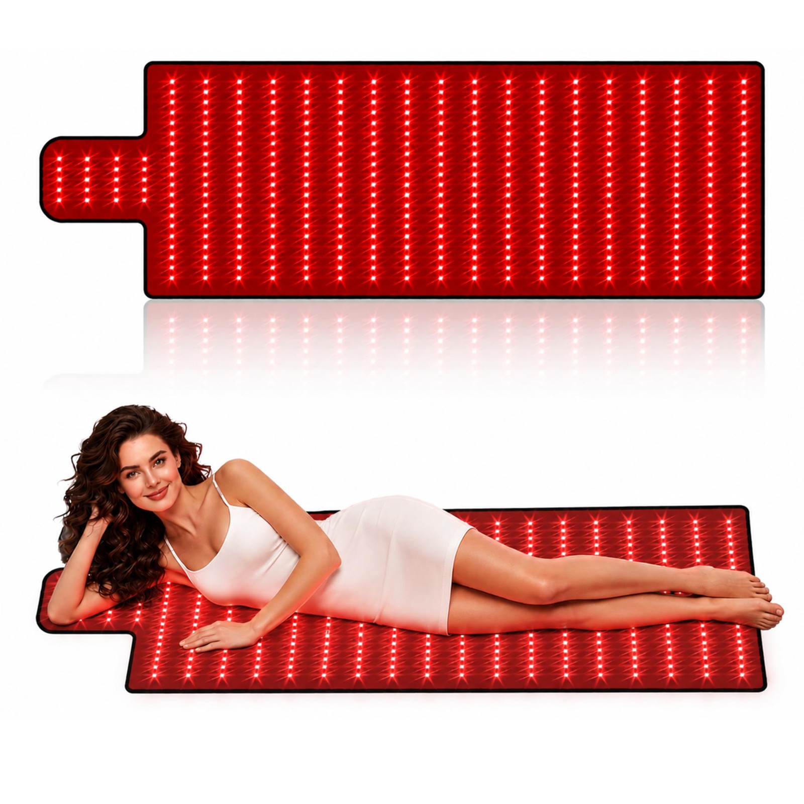 Red Light Therapy Mat Full Body LED Infrared 5 Intensity Levels 65 20.5 Timer
