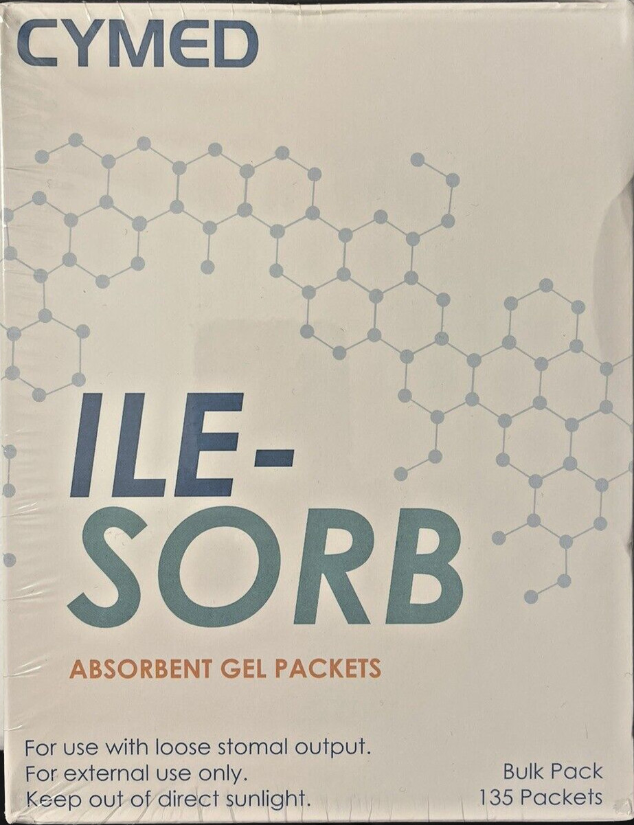 1 Box, 135ct, Cymed ILE-SORB 87230 Absorbant Gel Packets SEALED
