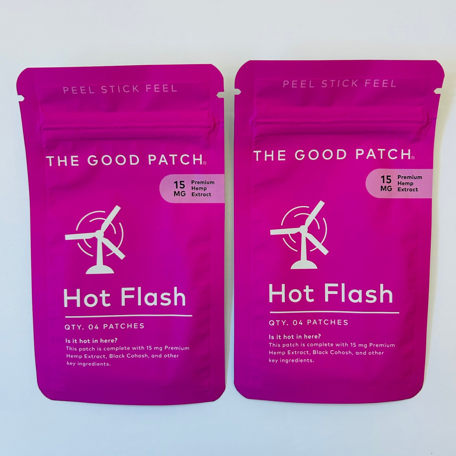 The Good Patch HOT FLASH Pause the Heat Woman Self Care Wellness Relief 2 pk