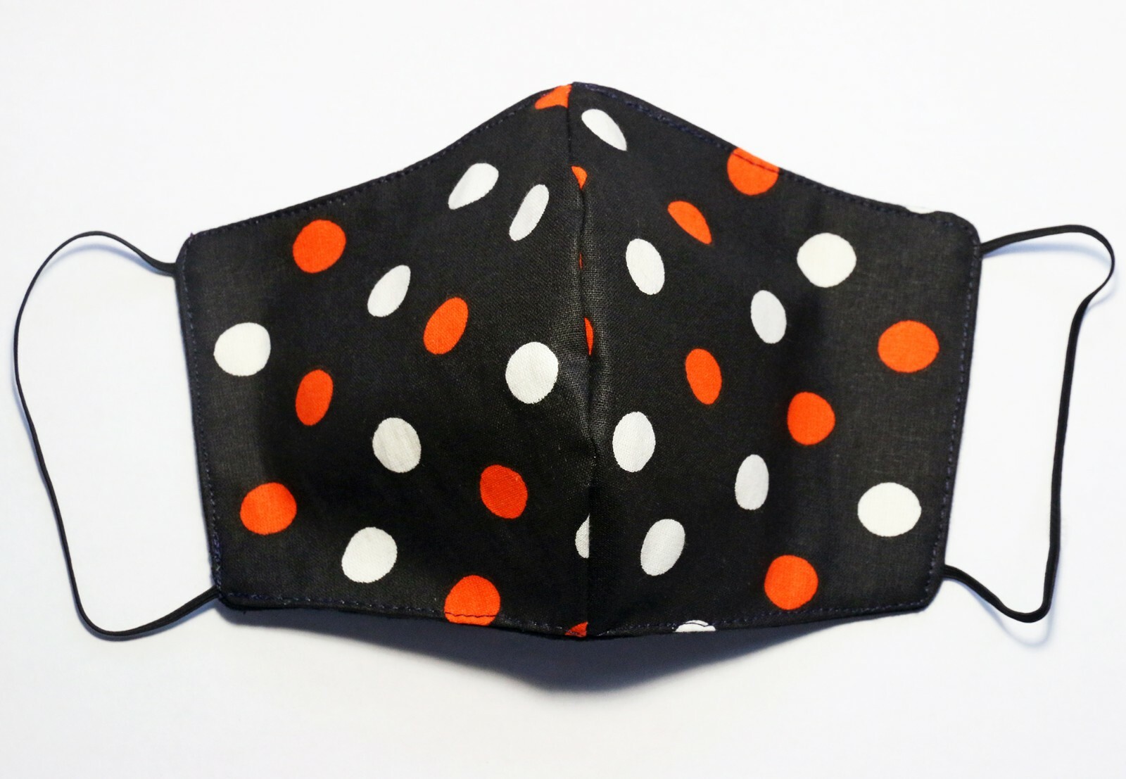 Handmade Black Red White Polka Dot 100% Cotton Face Mask Cover Washable Reusable